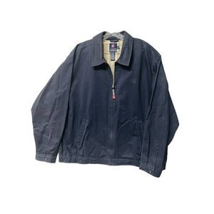 Chaps Men's Cotton XL TG XG Navy Blue Casual Jacket Inside Pocket Lined